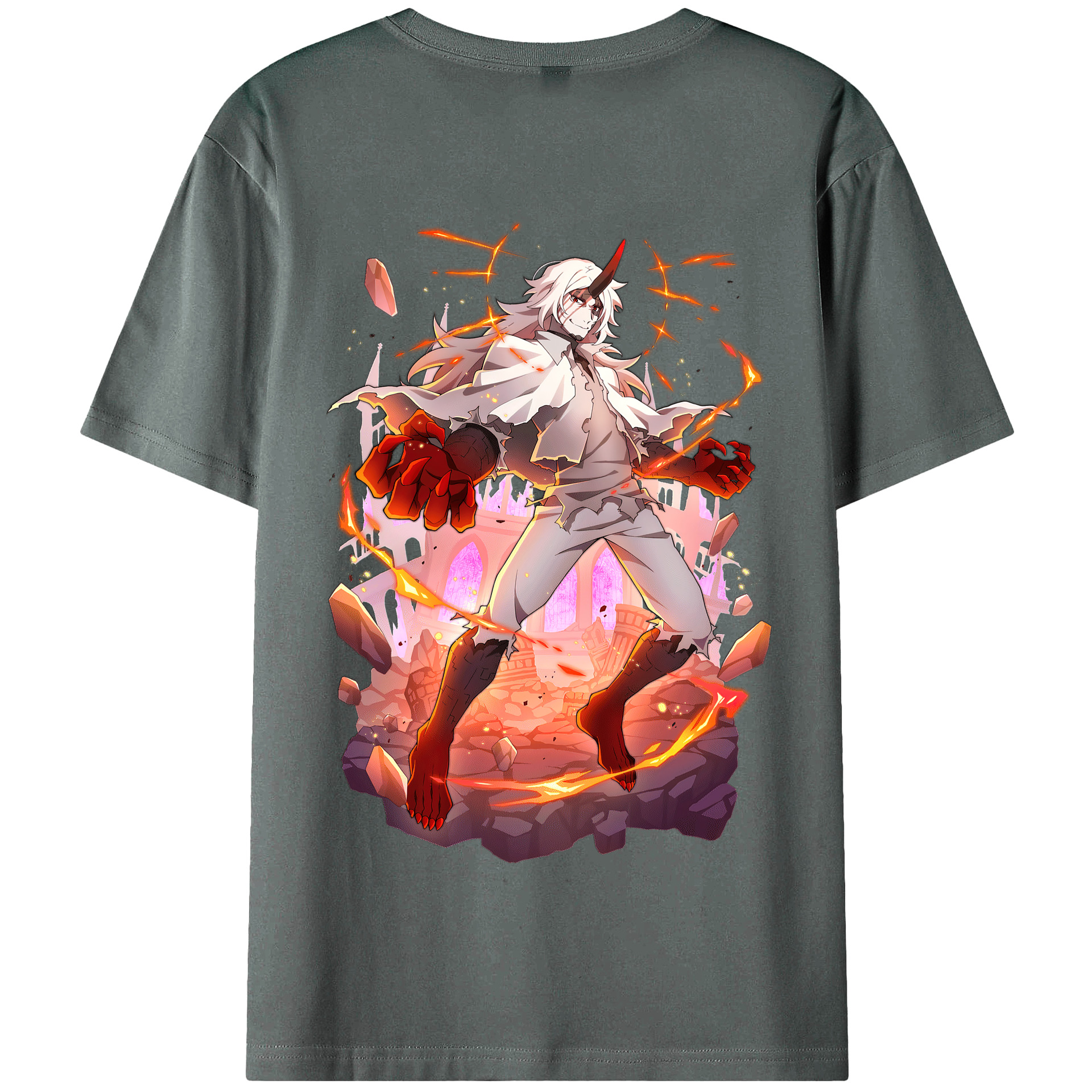 （画像用） 文豪ストレイドッグス Bungo Stray Dogs 綿100％半袖Tシャツ（背面プリント）